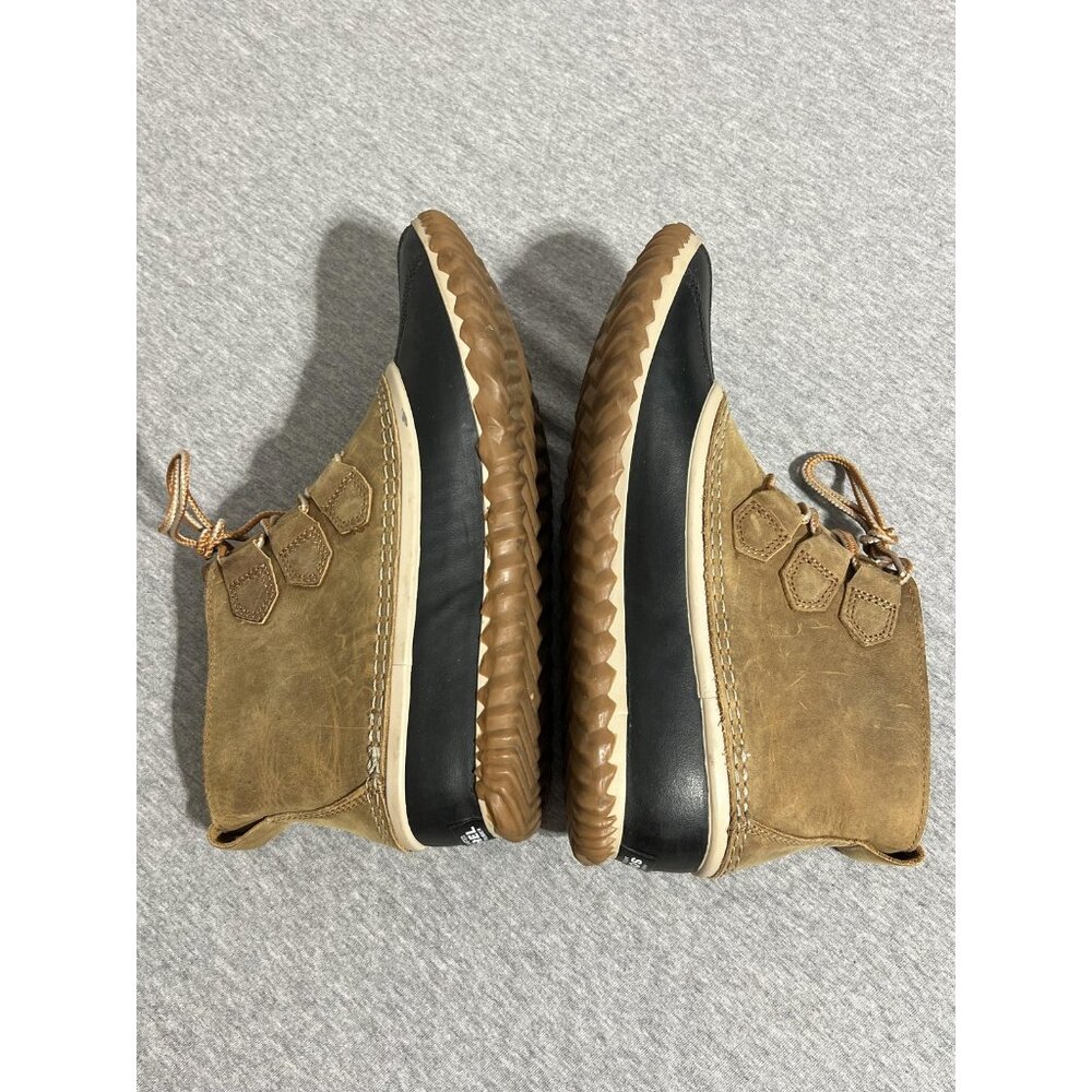 Sorel Out N About Leather Boots Womens Size 9 Brown Black Waterproof Duck Ankle - Picture 10 of 13